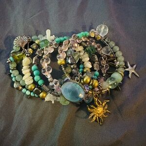 Elegant Multi-Color Beaded Bracelet Set